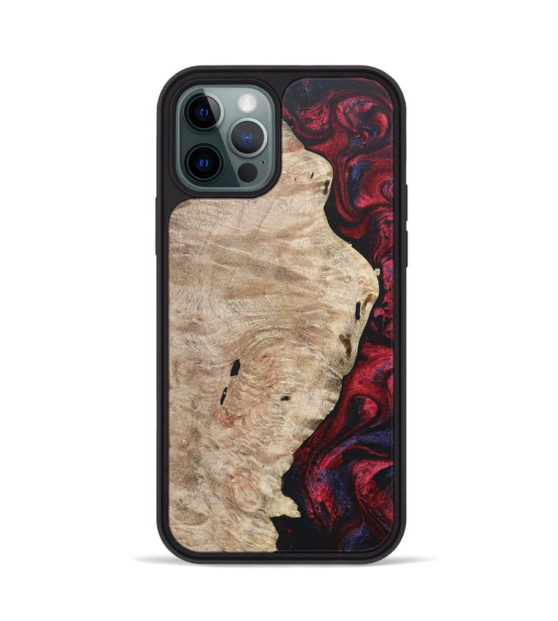 iPhone 12 Pro Wood+Resin Phone Case - Barbara (Red, 684099)