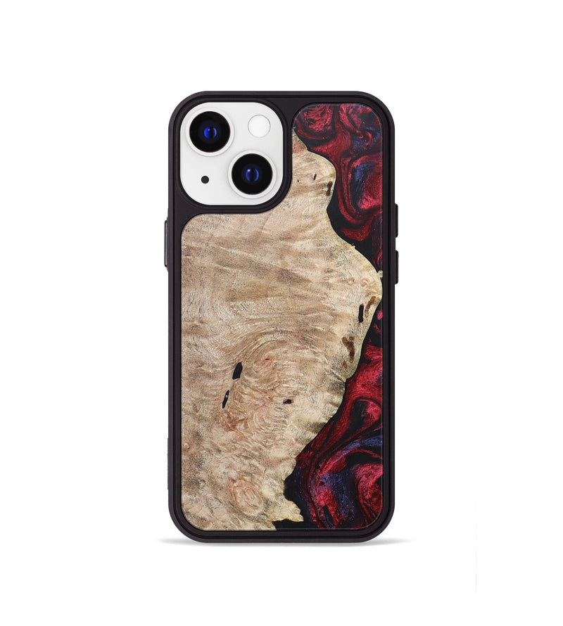 iPhone 13 mini Wood+Resin Phone Case - Barbara (Red, 684099)