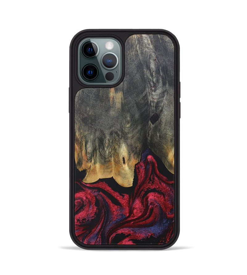 iPhone 12 Pro Wood+Resin Phone Case - Joaquin (Red, 684102)