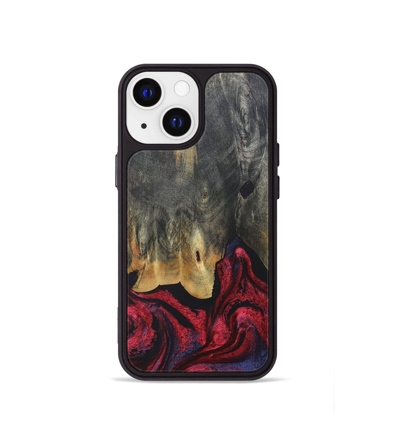 iPhone 13 mini Wood+Resin Phone Case - Joaquin (Red, 684102)