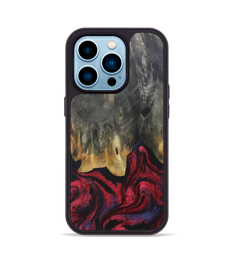 iPhone 14 Pro Wood+Resin Phone Case - Joaquin (Red, 684102)
