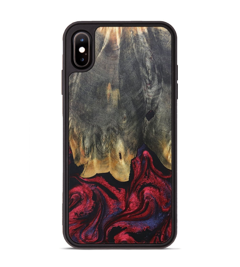 iPhone Xs Max Wood+Resin Phone Case - Joaquin (Red, 684102)