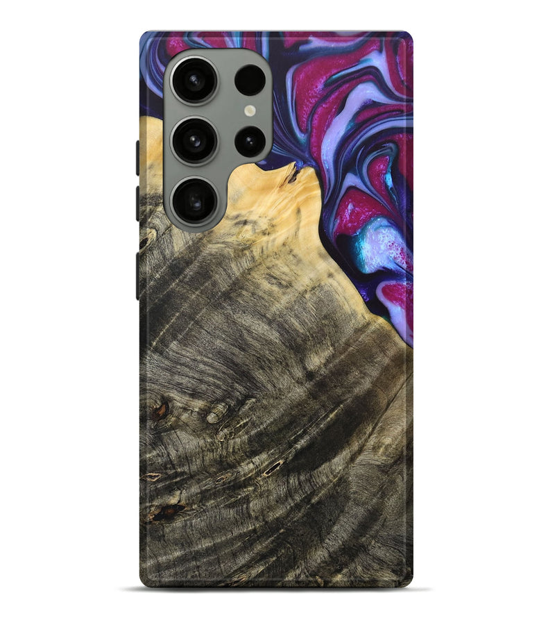 Galaxy S23 Ultra Wood+Resin Live Edge Phone Case - Eugene (Purple, 684169)