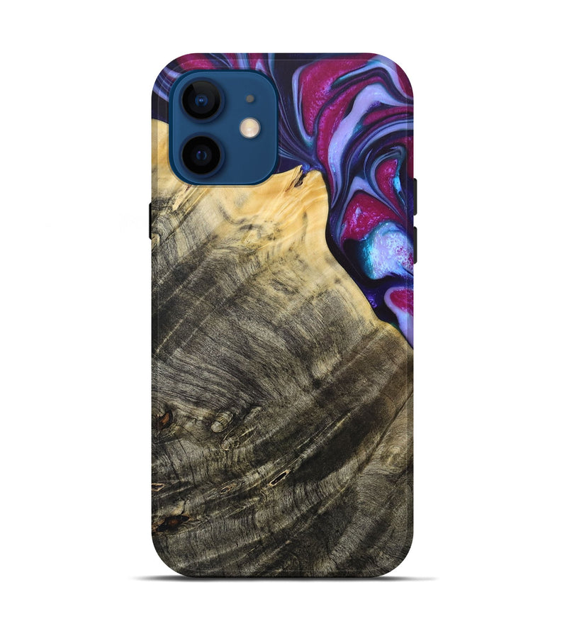 iPhone 12 Wood+Resin Live Edge Phone Case - Eugene (Purple, 684169)