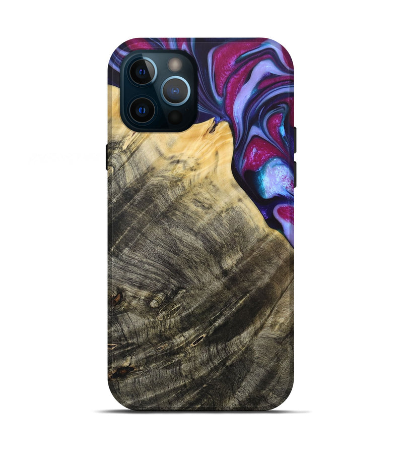 iPhone 12 Pro Wood+Resin Live Edge Phone Case - Eugene (Purple, 684169)
