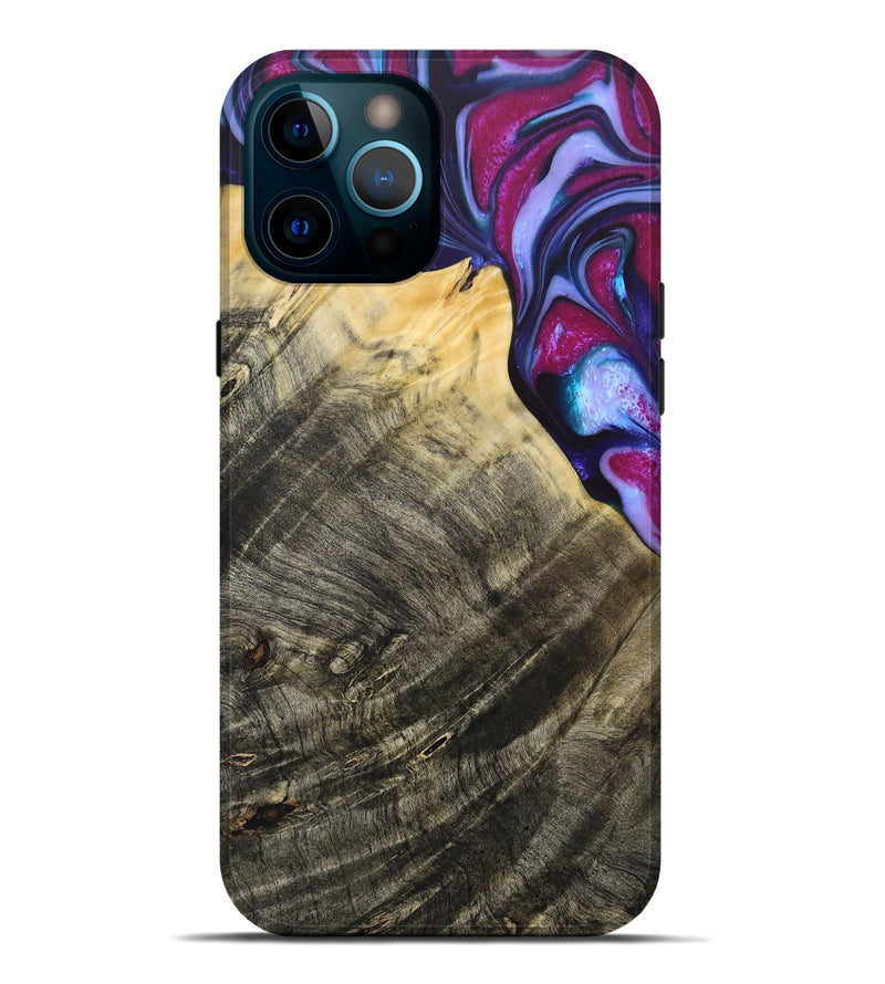 iPhone 12 Pro Max Wood+Resin Live Edge Phone Case - Eugene (Purple, 684169)