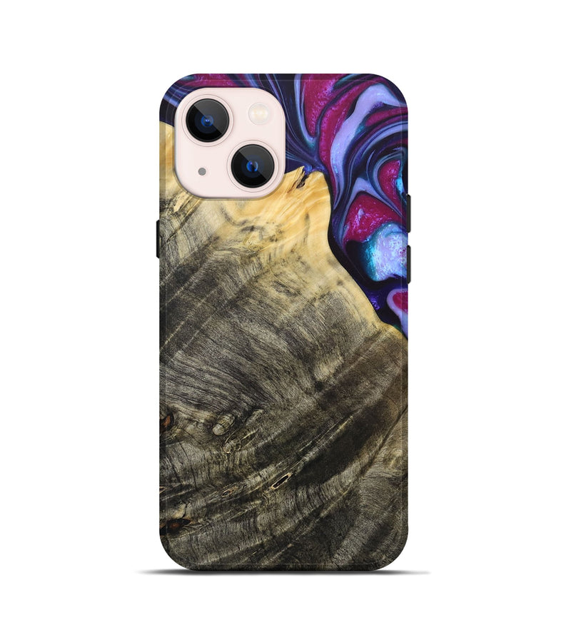 iPhone 13 mini Wood+Resin Live Edge Phone Case - Eugene (Purple, 684169)