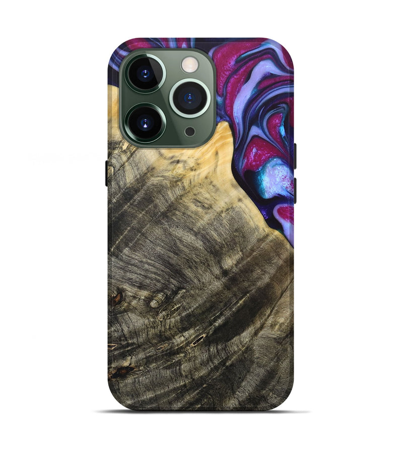 iPhone 13 Pro Wood+Resin Live Edge Phone Case - Eugene (Purple, 684169)