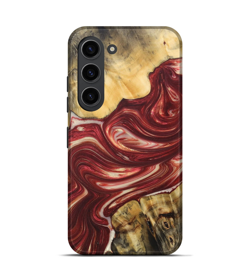 Galaxy S23 Wood+Resin Live Edge Phone Case - Keith (Red, 684327)