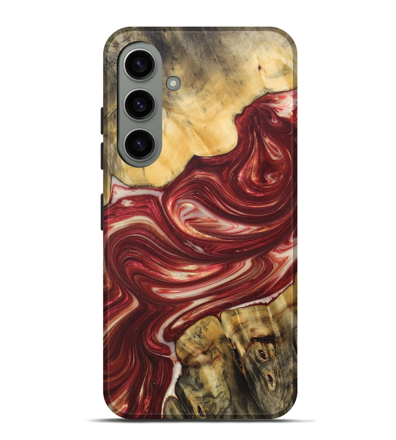 Galaxy S24 Plus Wood+Resin Live Edge Phone Case - Keith (Red, 684327)