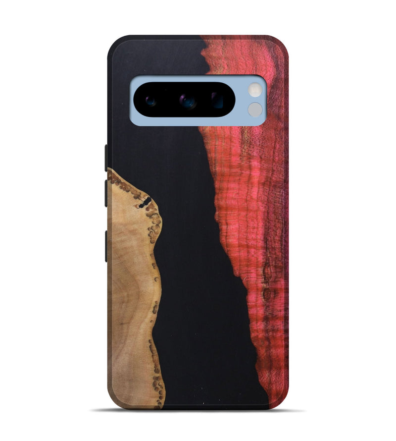 Pixel 8 Pro Wood+Resin Live Edge Phone Case - Delores (Pure Black, 684381)