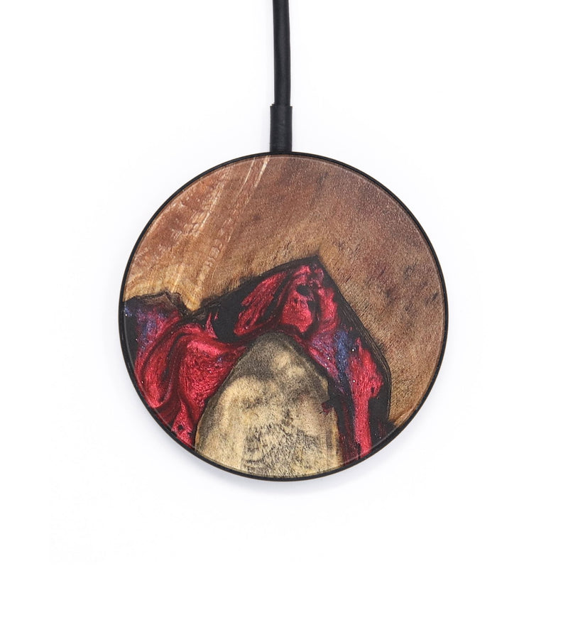 Circle Wood+Resin Wireless Charger - Irma (Red, 684565)