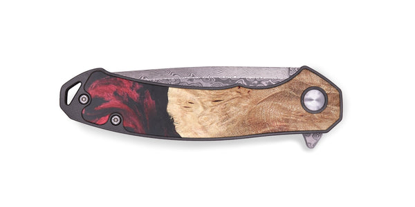 EDC Wood+Resin Pocket Knife - Tina (Red, 684599)