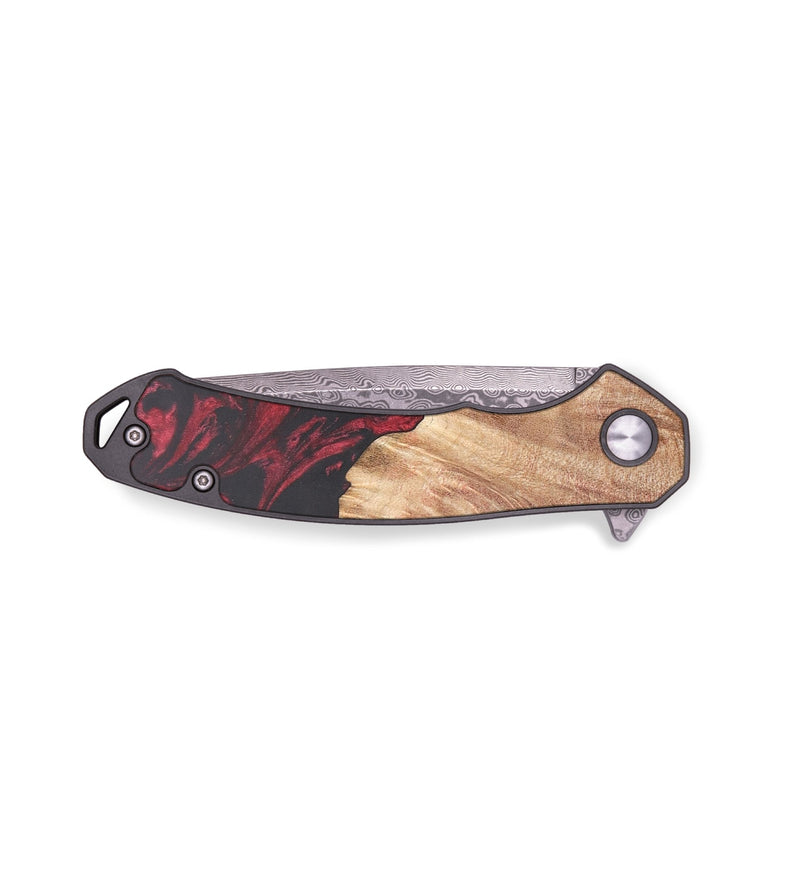 EDC Wood+Resin Pocket Knife - Marlon (Red, 684600)