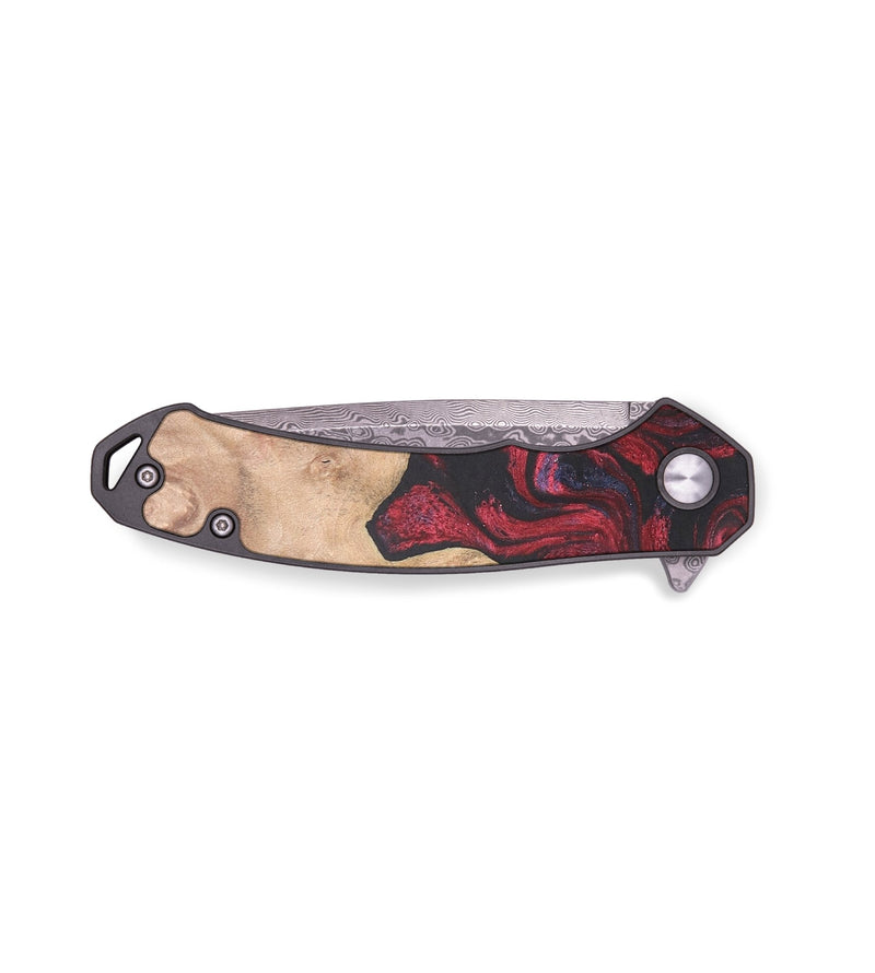 EDC Wood+Resin Pocket Knife - Sallie (Red, 684601)