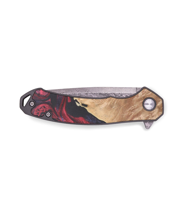 EDC Wood+Resin Pocket Knife - Payton (Red, 684603)