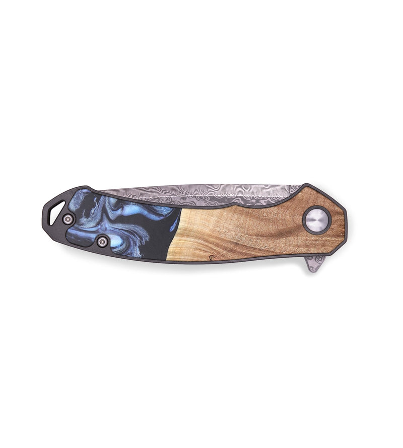 EDC Wood+Resin Pocket Knife - Adrian (Blue, 684610)