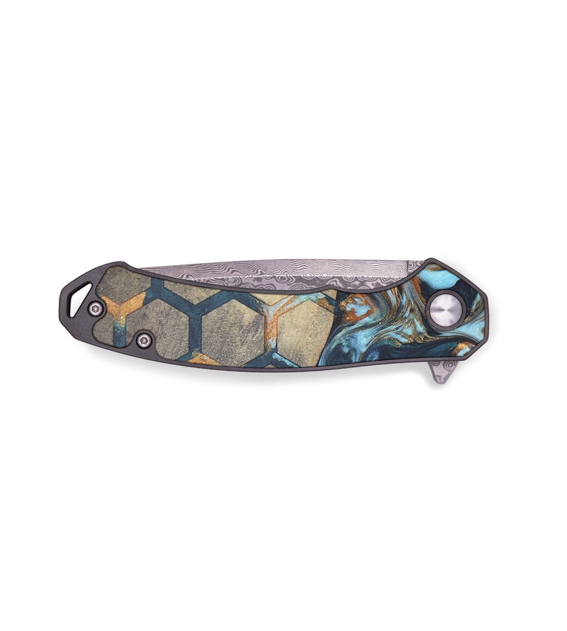 EDC Wood+Resin Pocket Knife - Athena (Pattern, 684620)