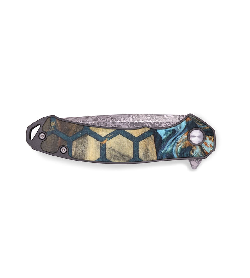 EDC Wood+Resin Pocket Knife - Malaysia (Pattern, 684621)