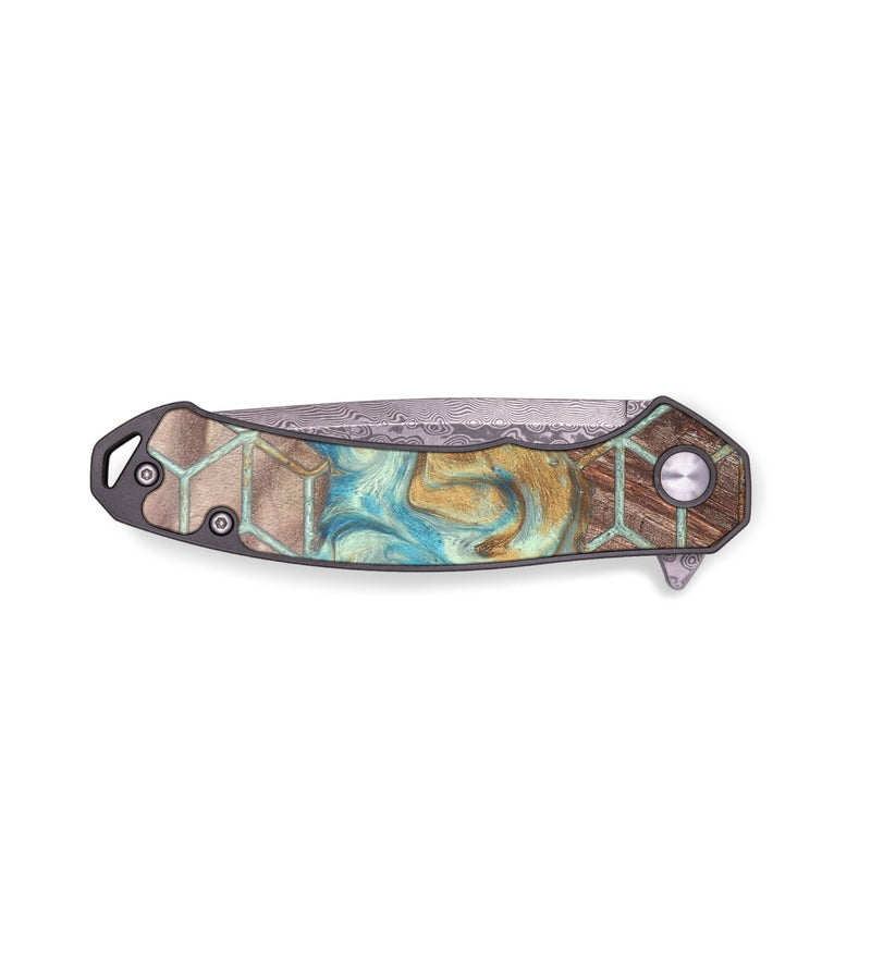 EDC Wood+Resin Pocket Knife - Adrian (Pattern, 684624)