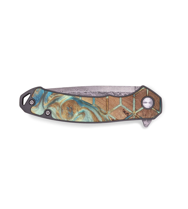 EDC Wood+Resin Pocket Knife - Nasir (Pattern, 684626)
