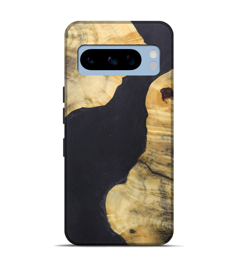 Pixel 8 Pro Wood+Resin Live Edge Phone Case - Lauryn (Pure Black, 685021)
