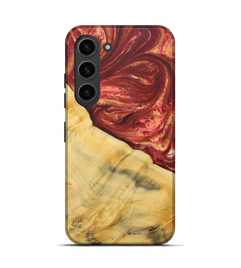 Galaxy S23 Wood+Resin Live Edge Phone Case - Lennox (Red, 685031)