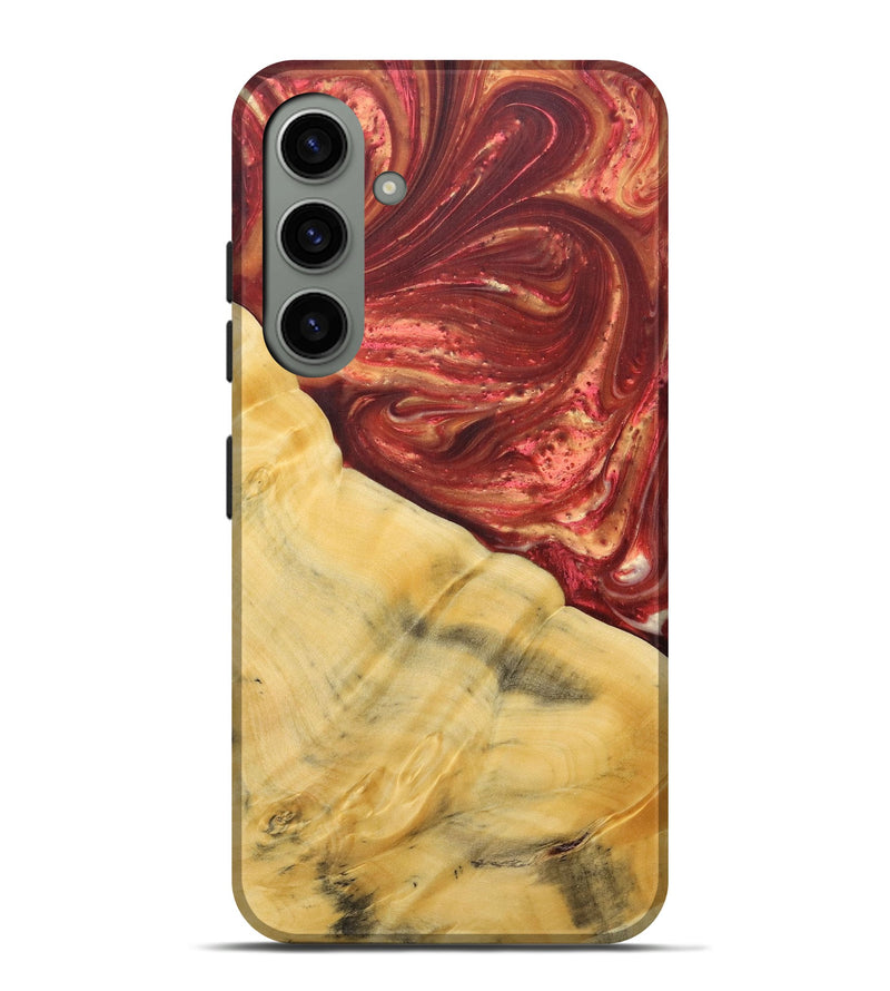 Galaxy S24 Plus Wood+Resin Live Edge Phone Case - Lennox (Red, 685031)
