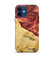 iPhone 12 Wood+Resin Live Edge Phone Case - Lennox (Red, 685031)