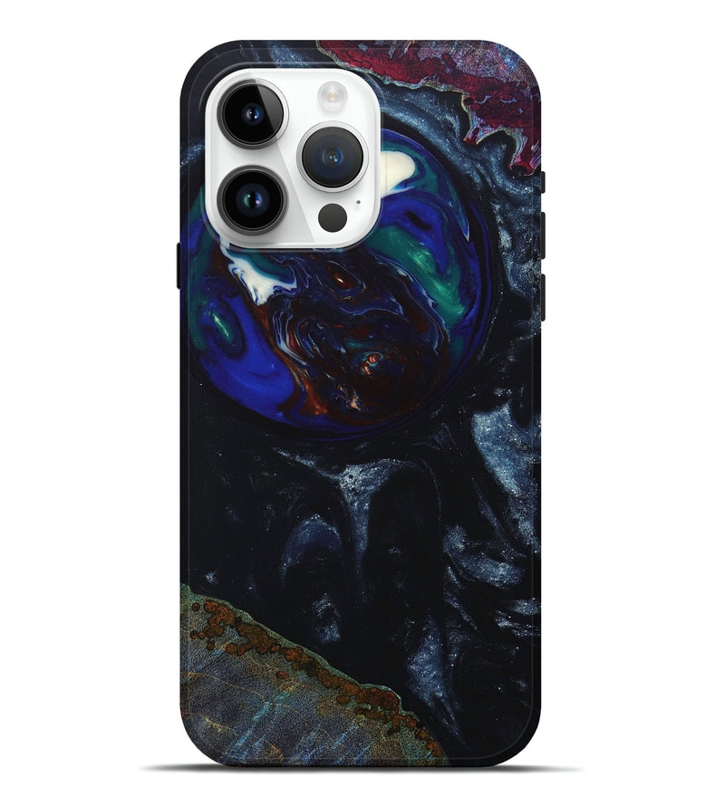 iPhone 15 Pro Max Wood+Resin Live Edge Phone Case - Gail (Orbit, 685084)