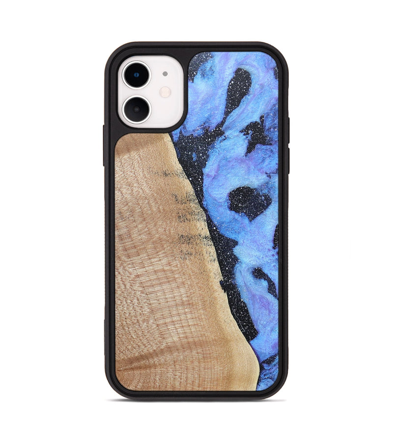 iPhone 11 Wood+Resin Phone Case - Miles (Cosmos, 685090)