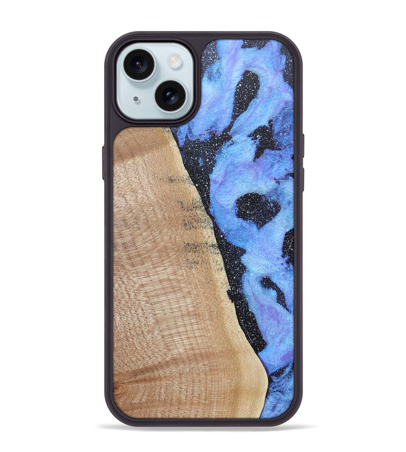 iPhone 15 Plus Wood+Resin Phone Case - Miles (Cosmos, 685090)