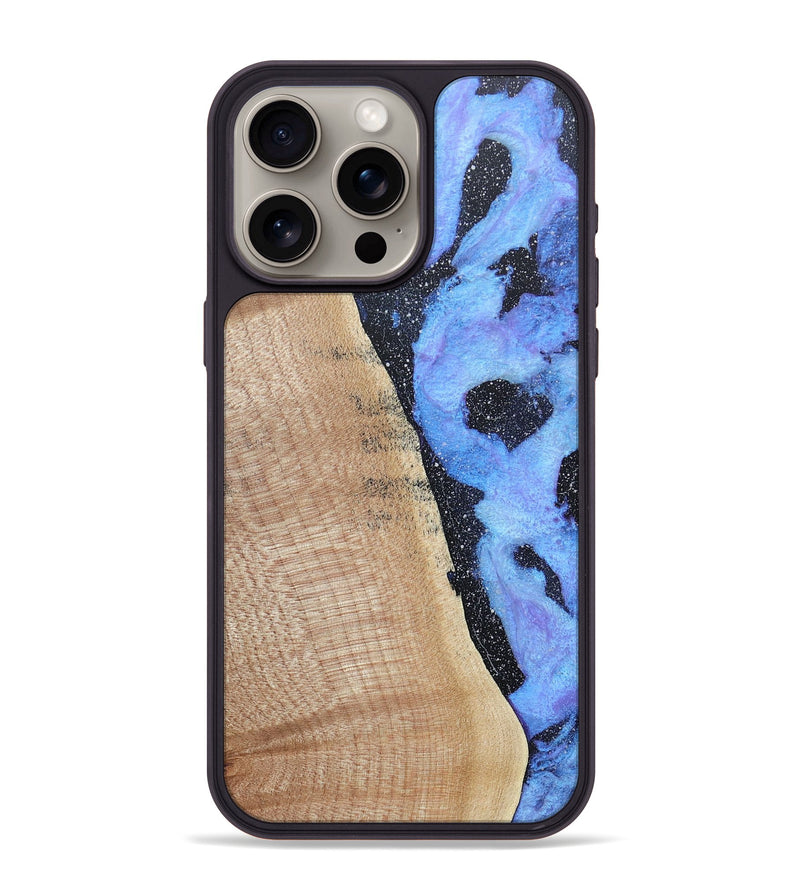 iPhone 15 Pro Max Wood+Resin Phone Case - Miles (Cosmos, 685090)