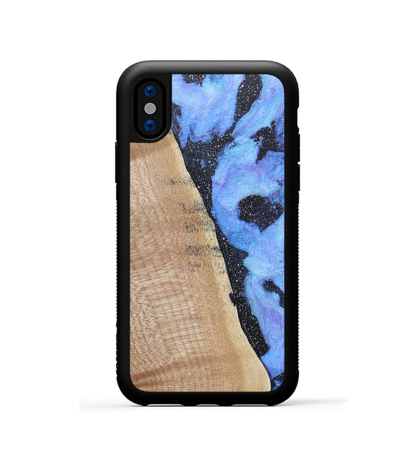 iPhone Xs Wood+Resin Phone Case - Miles (Cosmos, 685090)