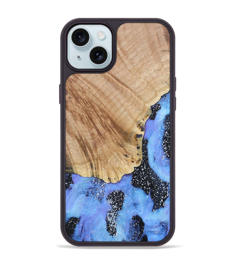 iPhone 15 Plus Wood+Resin Phone Case - Don (Cosmos, 685116)