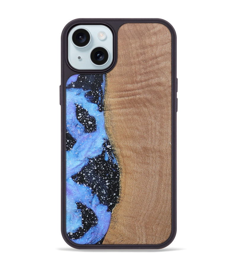 iPhone 15 Plus Wood+Resin Phone Case - Ali (Cosmos, 685119)