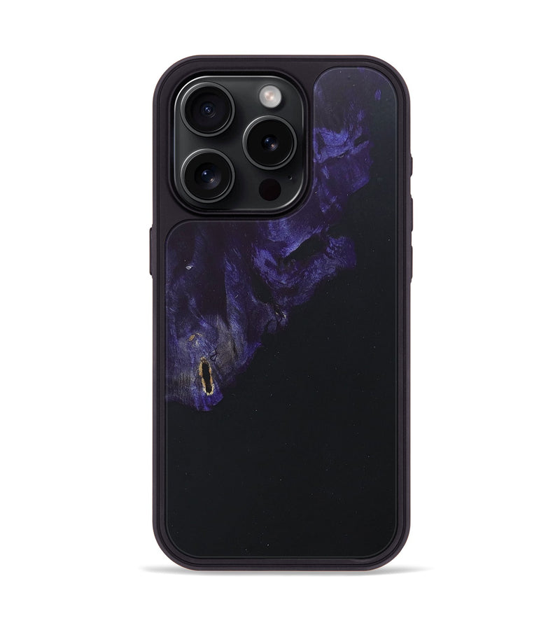 iPhone 15 Pro Wood+Resin Phone Case - Marlee (Pure Black, 685195)