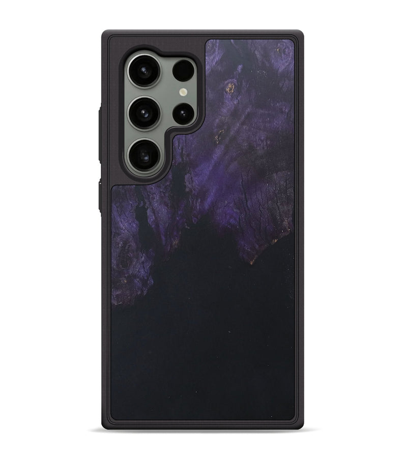 Galaxy S24 Ultra Wood+Resin Phone Case - Miriam (Pure Black, 685291)