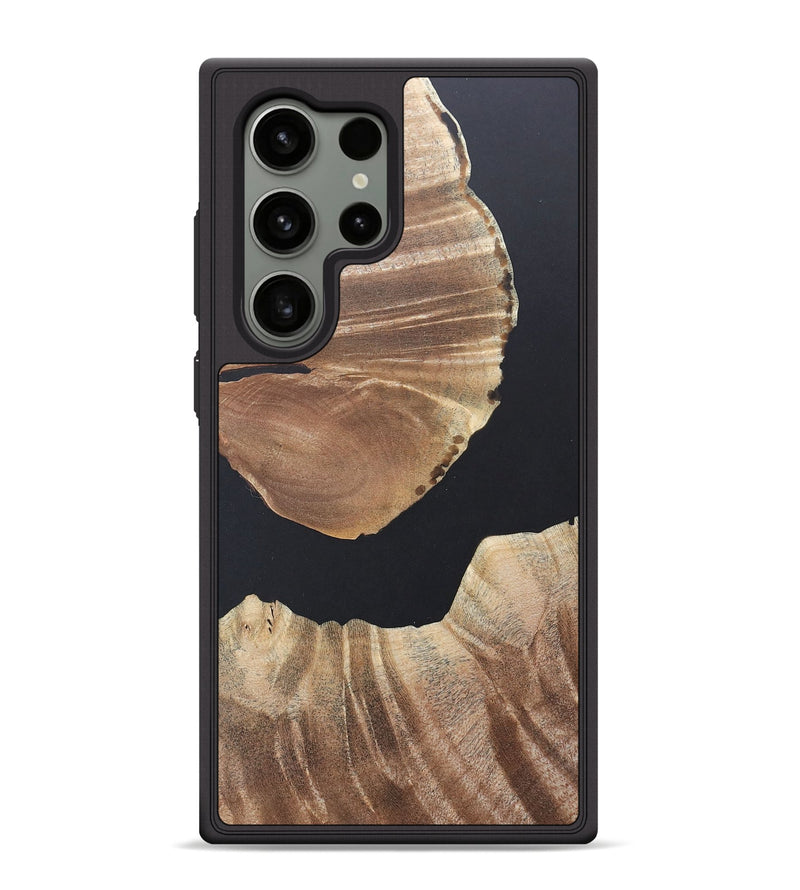 Galaxy S24 Ultra Wood+Resin Phone Case - Mckenna (Pure Black, 685293)