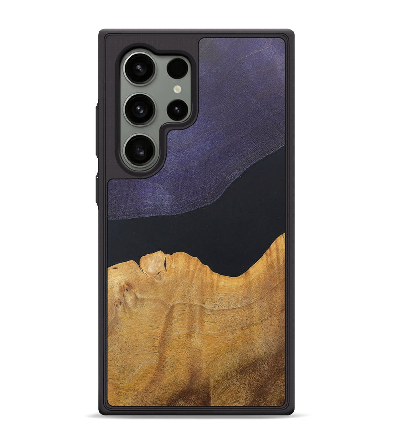 Galaxy S24 Ultra Wood+Resin Phone Case - Claudia (Pure Black, 685294)