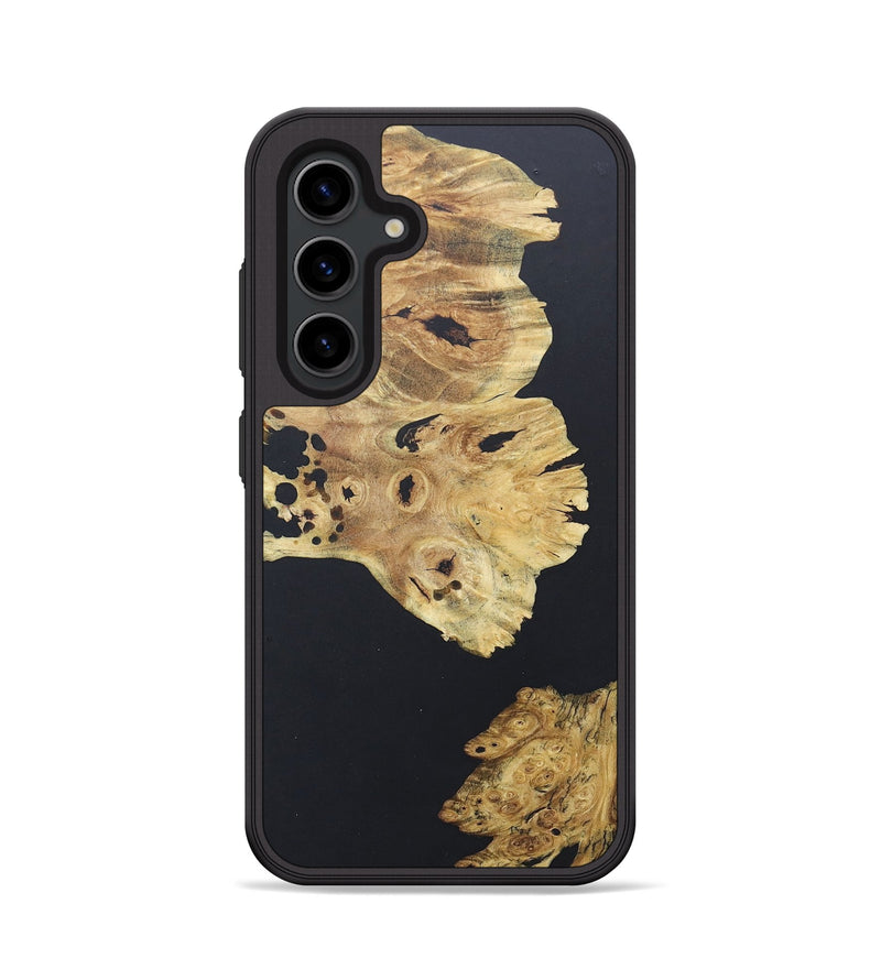 Galaxy S24 Wood+Resin Phone Case - Alex (Pure Black, 685298)