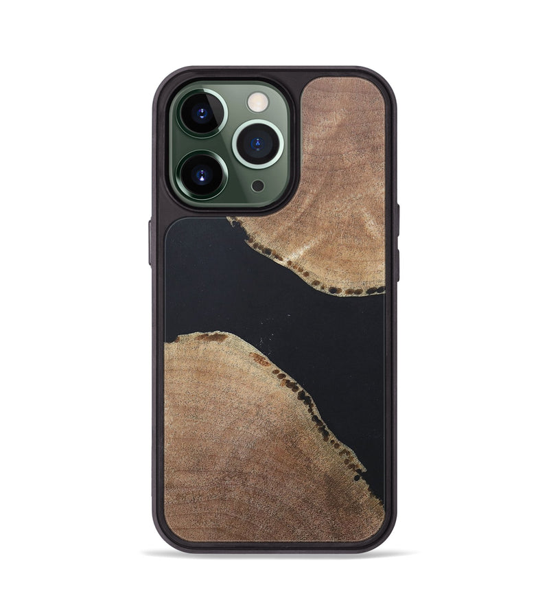 iPhone 13 Pro Wood+Resin Phone Case - Jay (Pure Black, 685314)