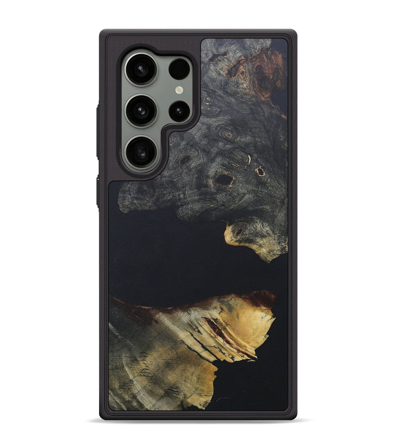 Galaxy S24 Ultra Wood+Resin Phone Case - Blair (Pure Black, 685318)