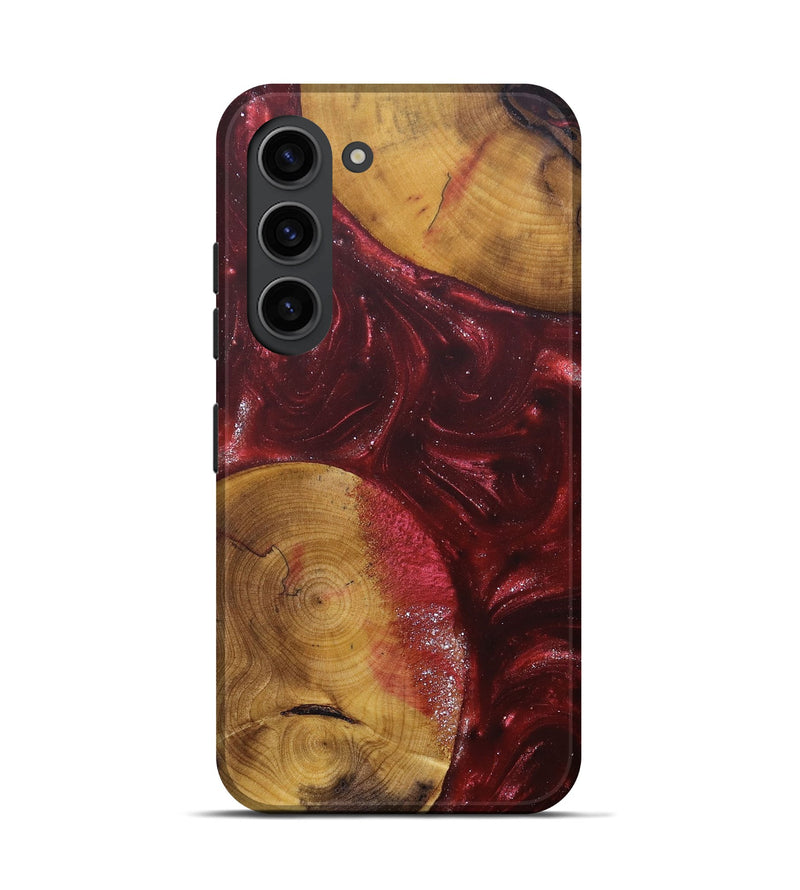 Galaxy S23 Wood+Resin Live Edge Phone Case - Alexis (Red, 685416)
