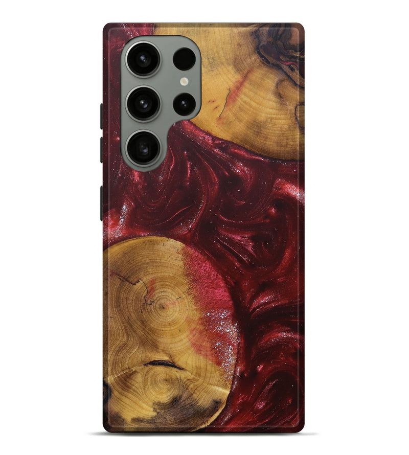 Galaxy S23 Ultra Wood+Resin Live Edge Phone Case - Alexis (Red, 685416)