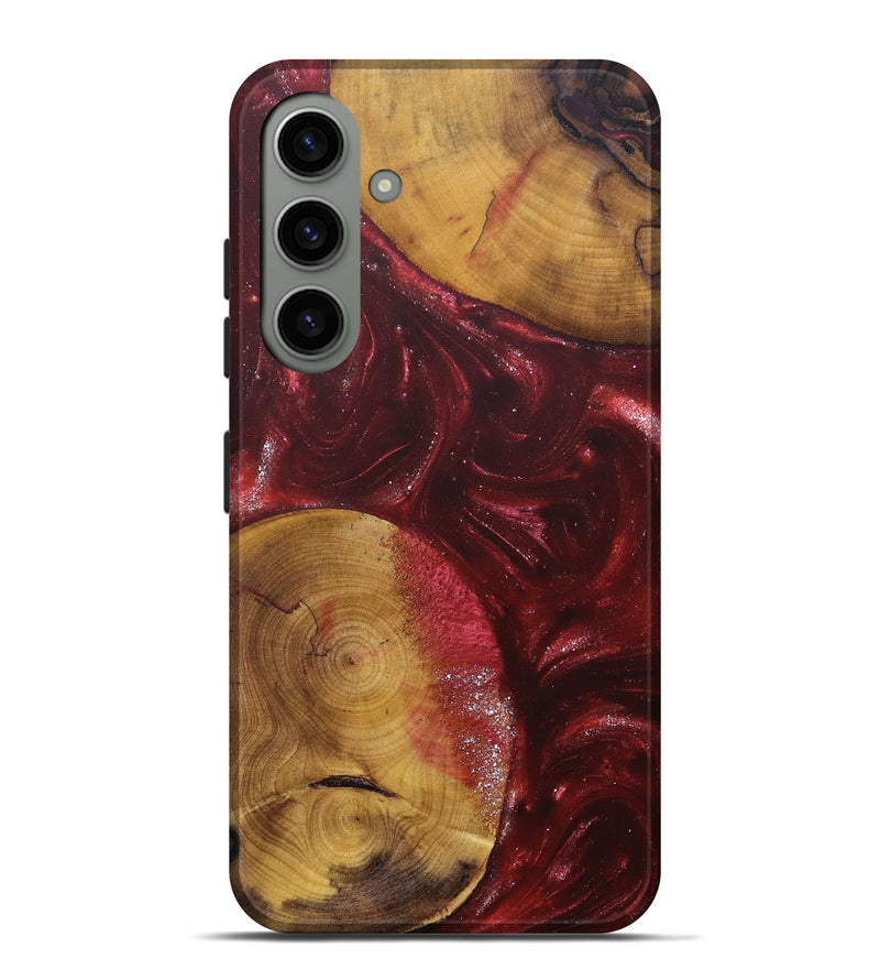 Galaxy S24 Plus Wood+Resin Live Edge Phone Case - Alexis (Red, 685416)