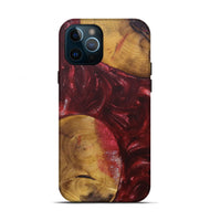 iPhone 12 Pro Wood+Resin Live Edge Phone Case - Alexis (Red, 685416)
