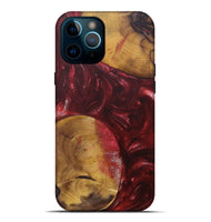 iPhone 12 Pro Max Wood+Resin Live Edge Phone Case - Alexis (Red, 685416)