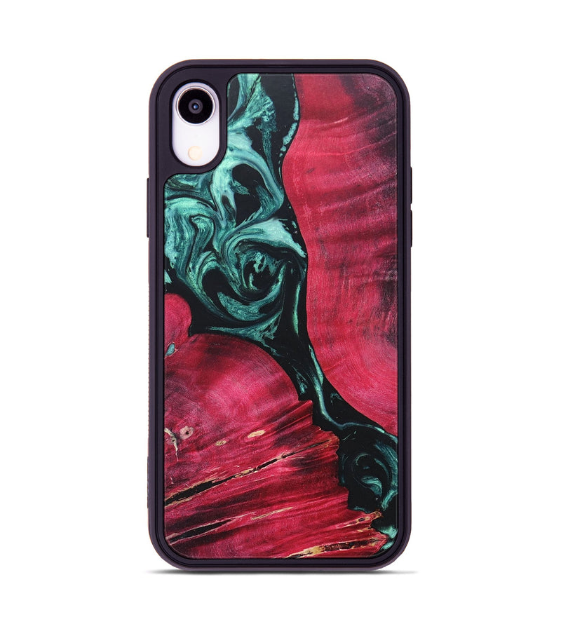 iPhone Xr Wood+Resin Phone Case - Terrell (Green, 685509)