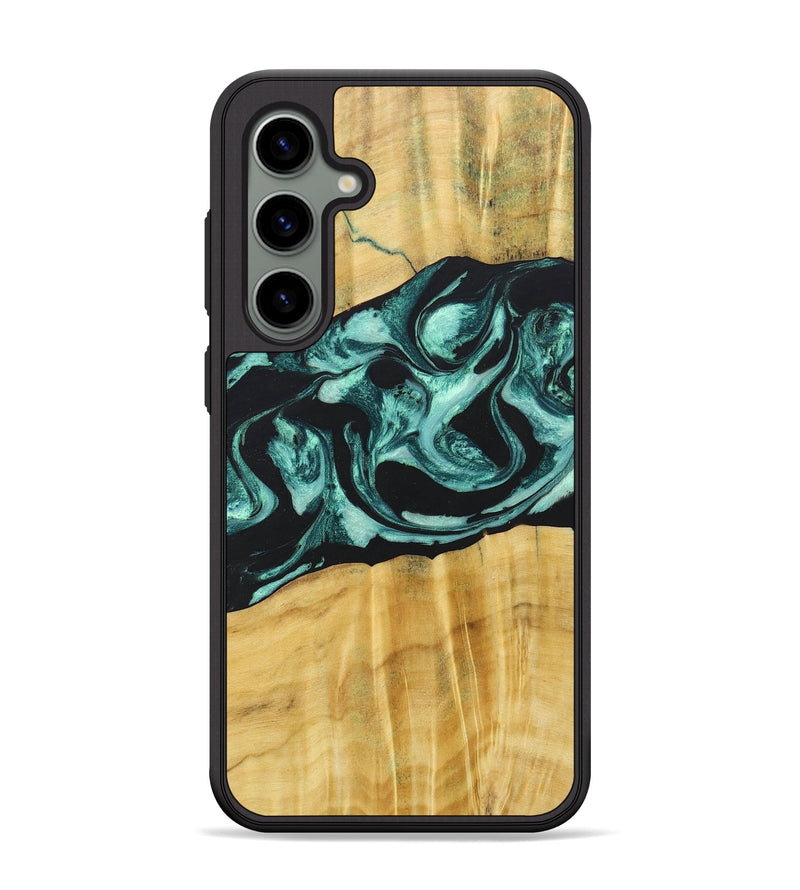 Galaxy S24 Plus Wood+Resin Phone Case - Paislee (Green, 685514)